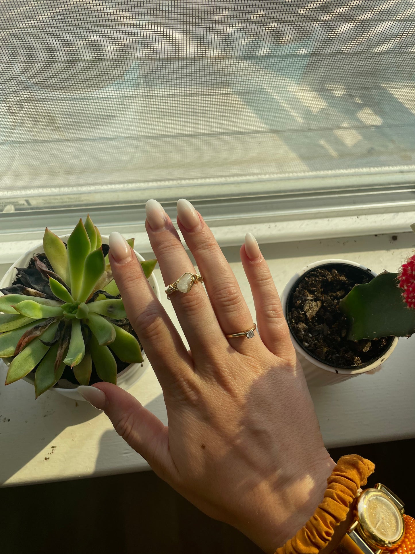 Gold Clear Rock Ring